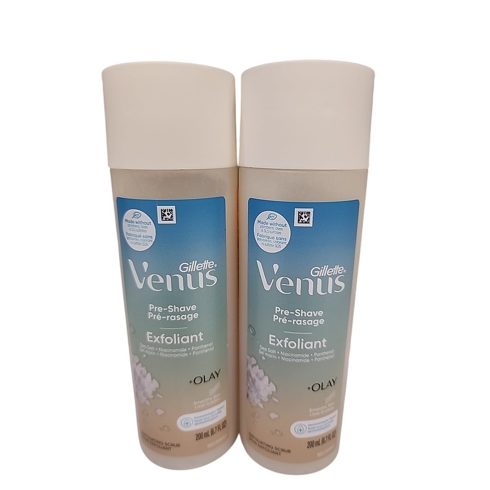 Gillette Venus Pre Shave Exfoliant with OLAY 200 ml 6.7 fl Oz Sea Salt‎ Smooth